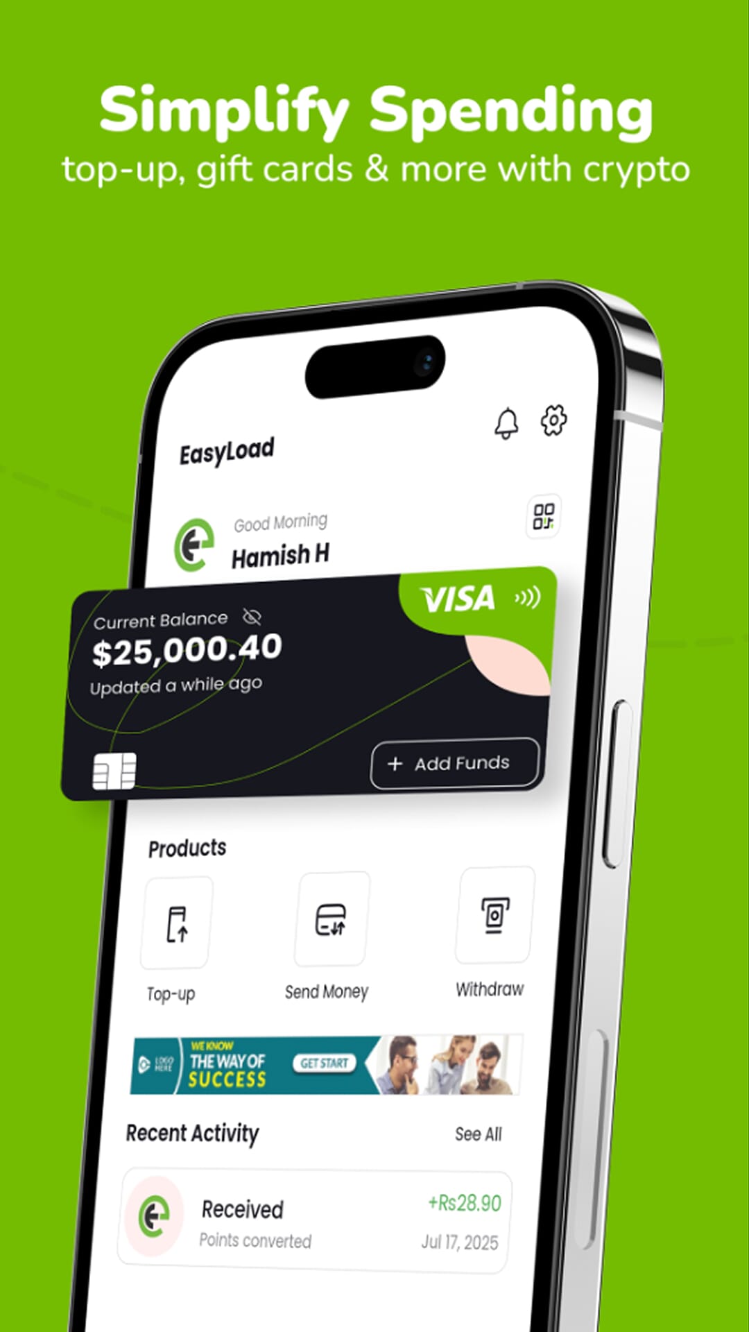 Crypto Mobile Recharge & Payments – Bitcoin, Ethereum, USDT | EasyLoad