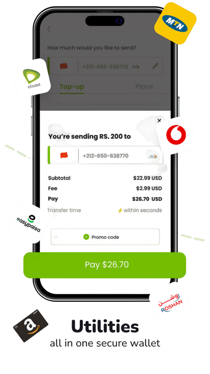 EasyLoad mobile recharge app for sending top-ups worldwide
